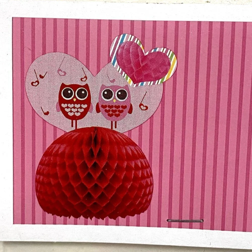 Target Valentine Honeycomb Centerpiece Hearts Owls Table Decor Valentines